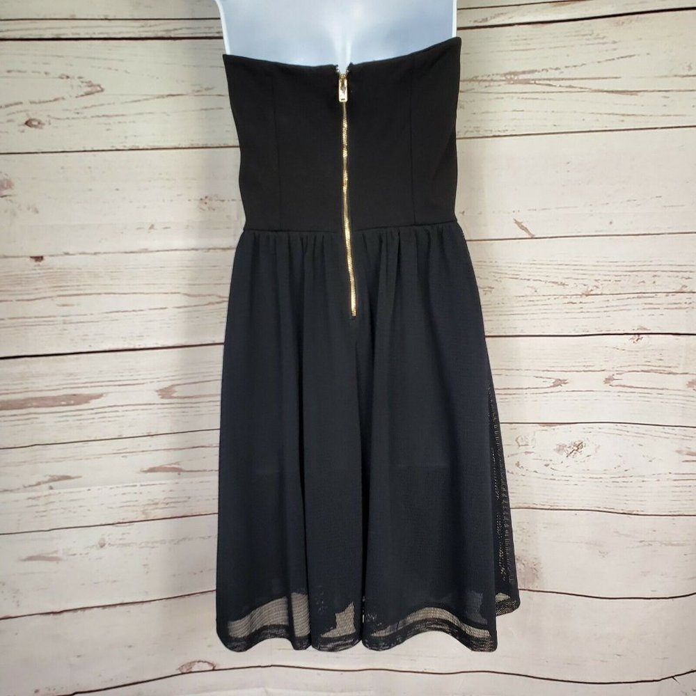 Silvian Heach Black Strapless A-line Dress S - Picture 6 of 12